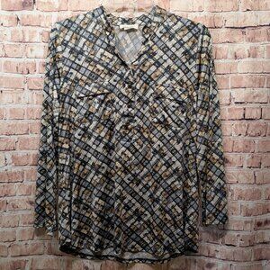 Brittany Black Blouse Silky Feel Size Medium